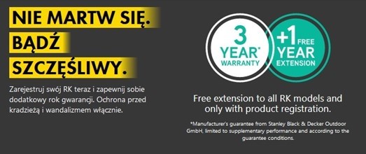 Baner: Nie martw się, bądź szczęśliwy - Gwarancja 4 lata