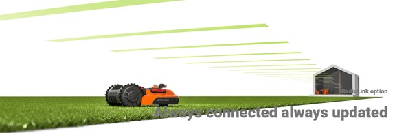 Baner: Co daje łączność RadioLink w Worx Landroid Vision Cloud?